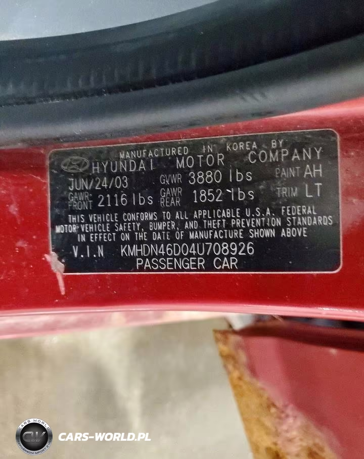 2004 Hyundai Elantra Gls VIN:KMHDN46D04U708926 - 12