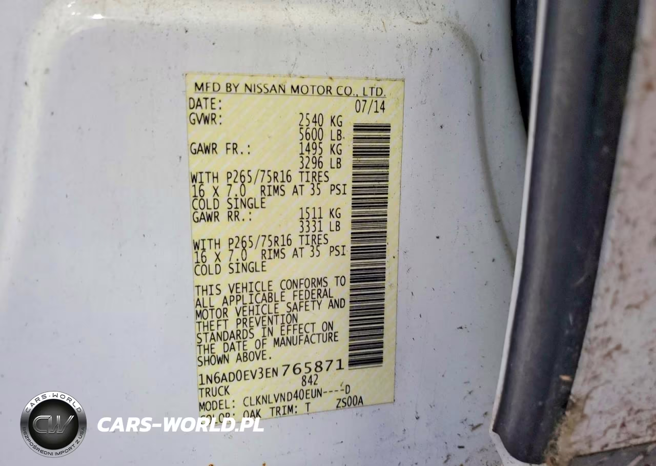 2014 Nissan Frontier Pro-4X VIN:1N6AD0EV3EN765871 - 12