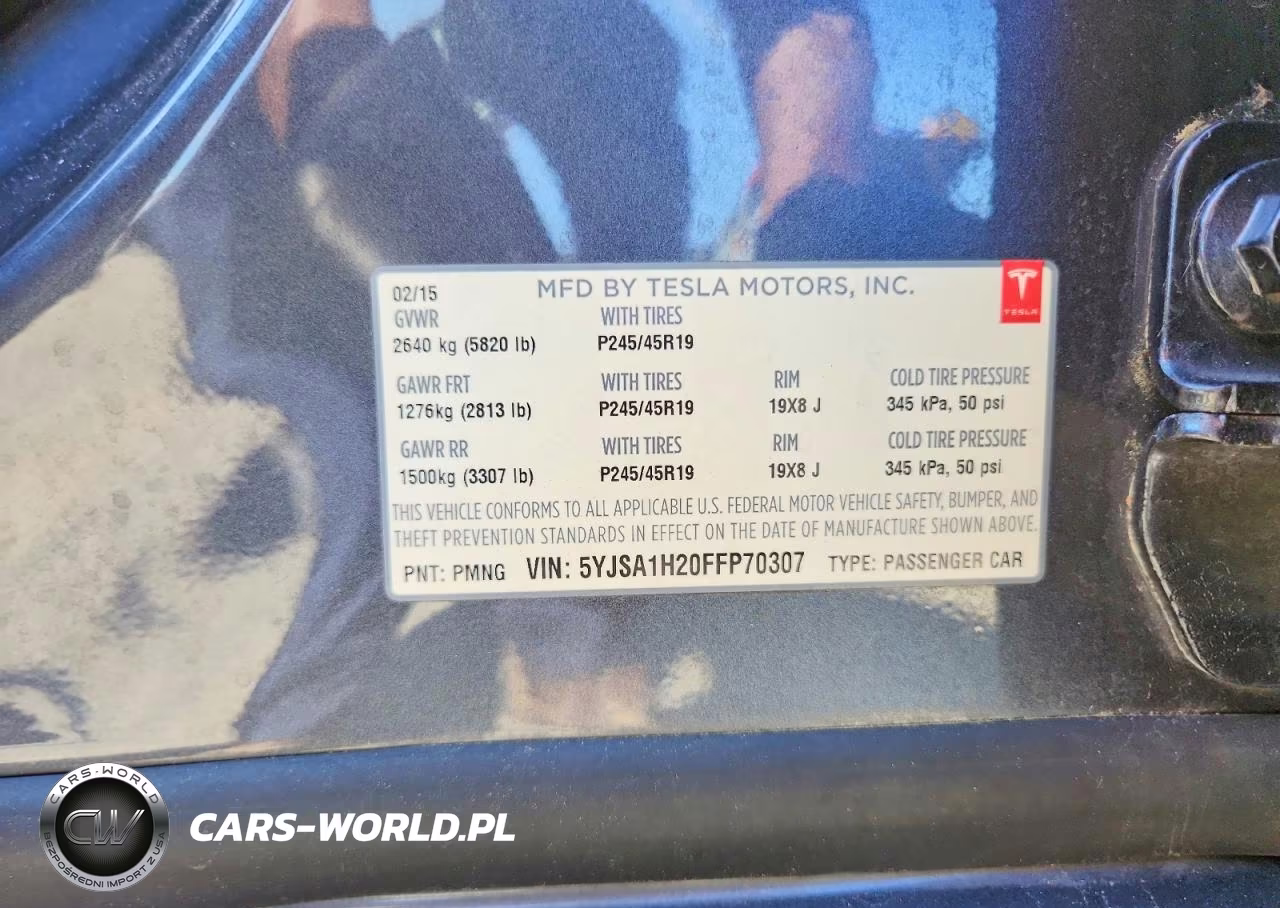 2015 Tesla Model S 85D VIN:5YJSA1H20FFP70307 - 13
