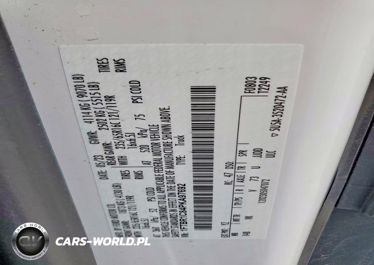 2023 Ford Transit 250 Delivery Van VIN:1FTBR1C84PKA97692 - 14