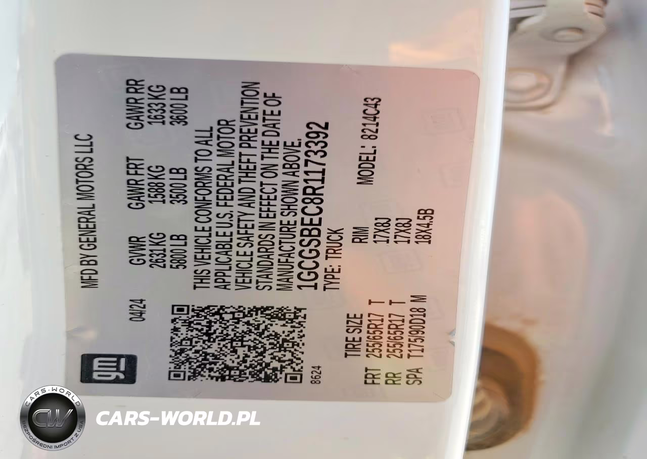 2024 Chevrolet Colorado VIN:1GCGSBEC8R1173392 - 12