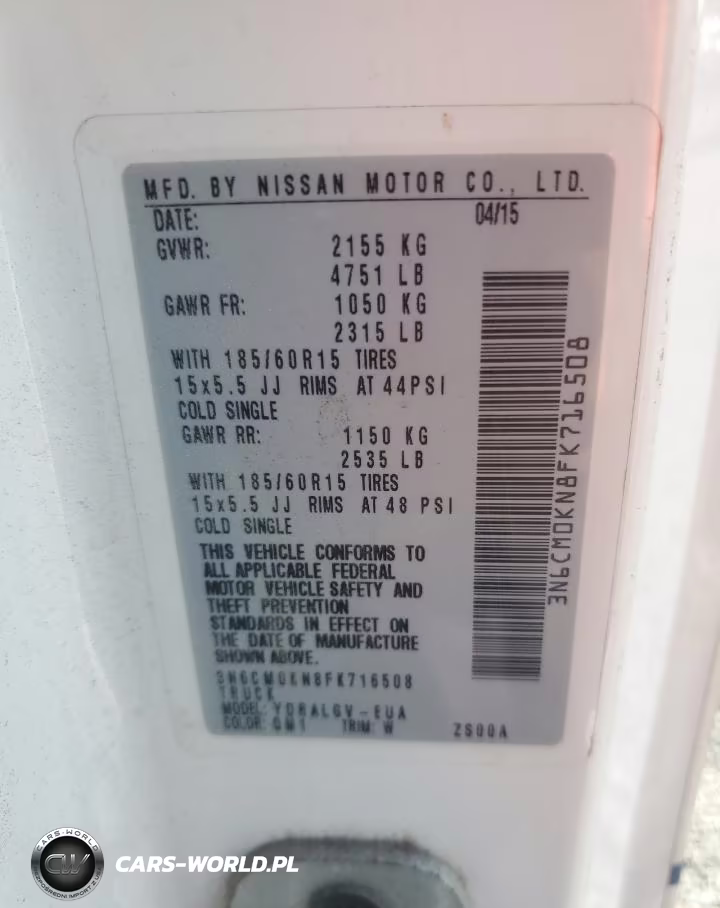 2015 Nissan Nv200 Sv VIN:3N6CM0KN8FK716508 - 13