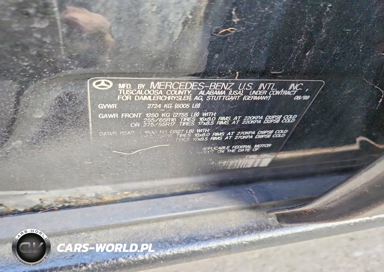 1999 Mercedes-Benz Ml 320 VIN:4JGAB54E7XA140967 - 13