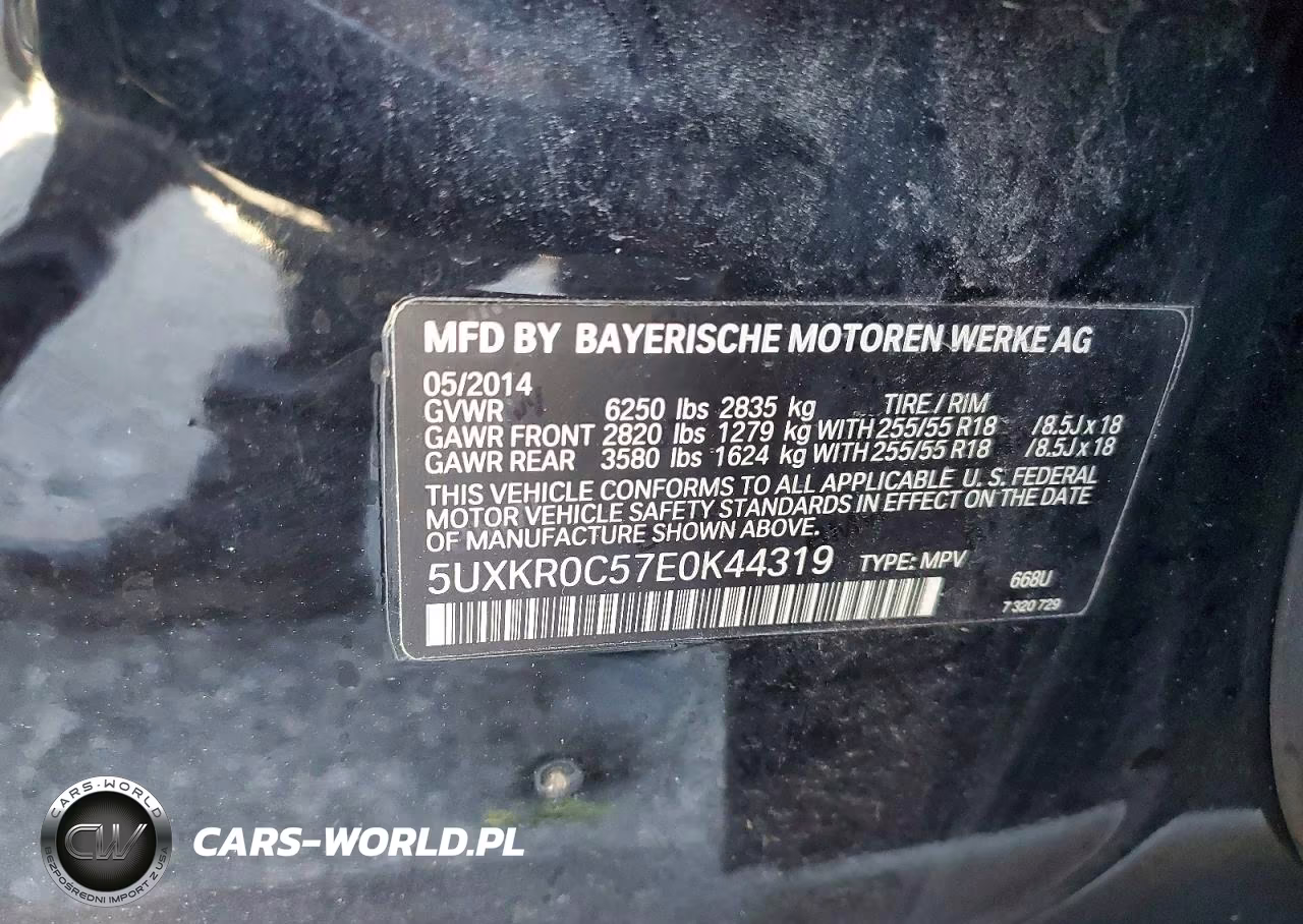 2014 BMW X5 xDrive35I VIN:5UXKR0C57E0K44319 - 13