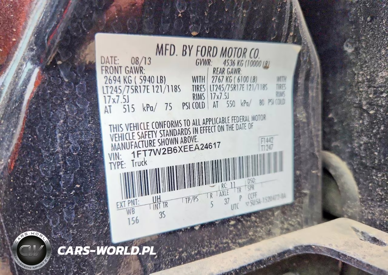 2014 Ford F250 Super Duty VIN:1FT7W2B6XEEA24617 - 12