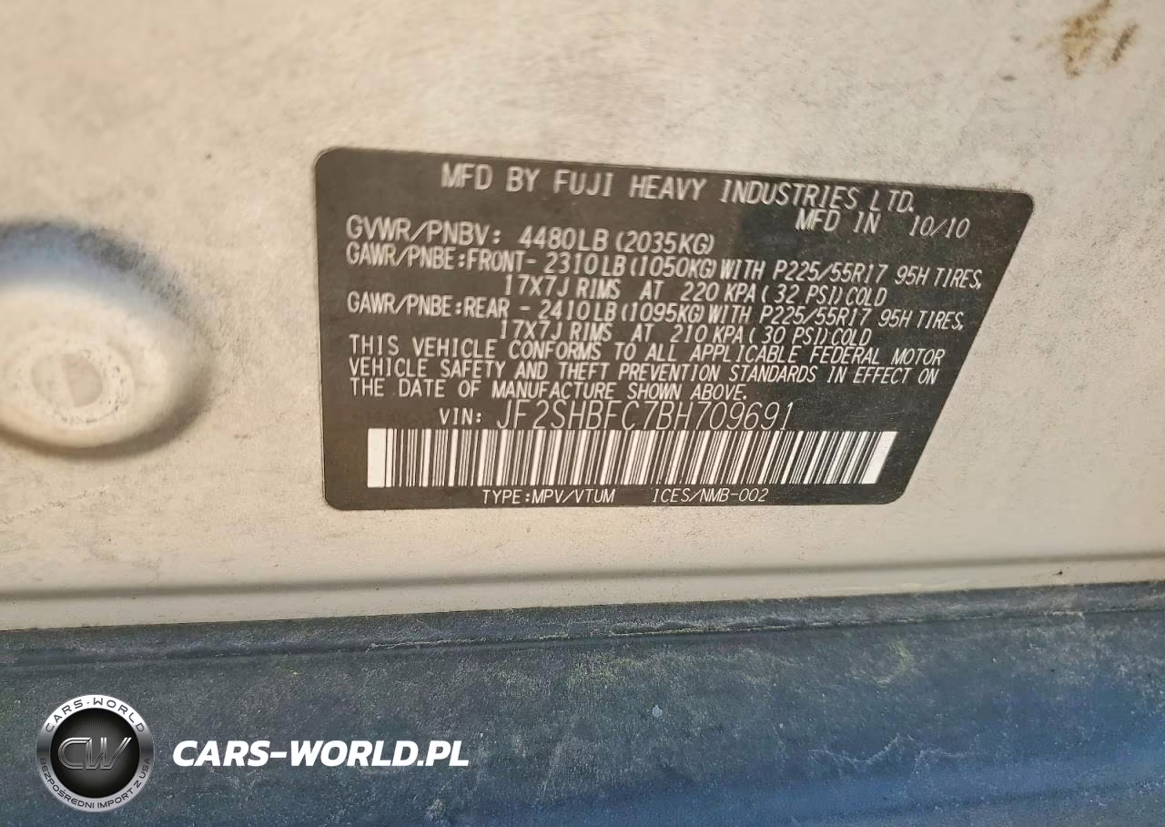 2011 Subaru Forester Limited VIN:JF2SHBFC7BH709691 - 13