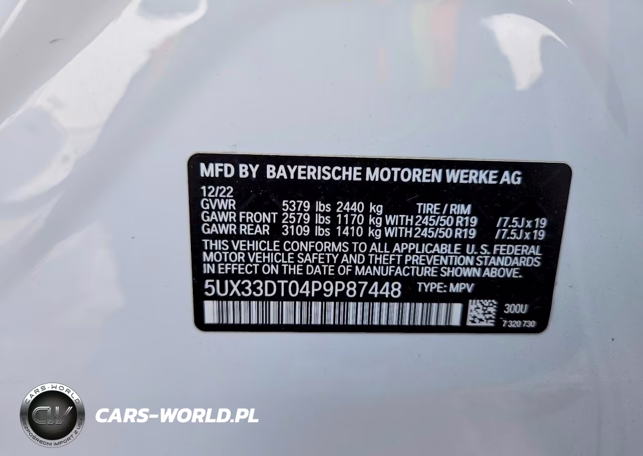 2023 BMW X4 xDrive30I VIN:5UX33DT04P9P87448 - 13