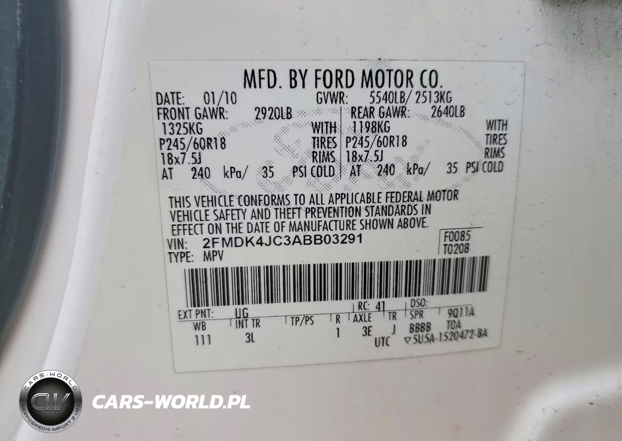 2010 Ford Edge Sel VIN:2FMDK4JC3ABB03291 - 12