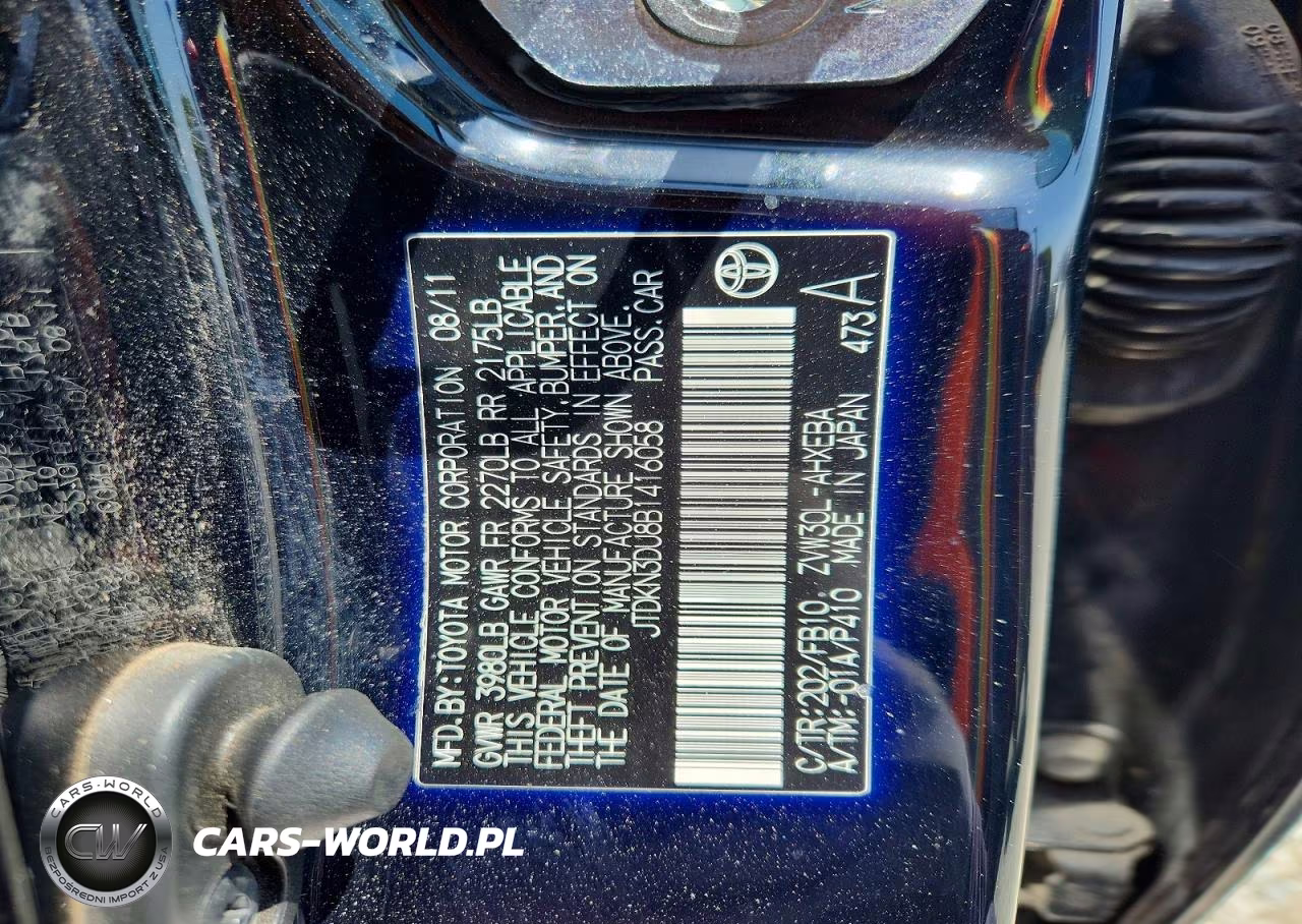 2011 Toyota Prius Two VIN:JTDKN3DU8B1416058 - 12