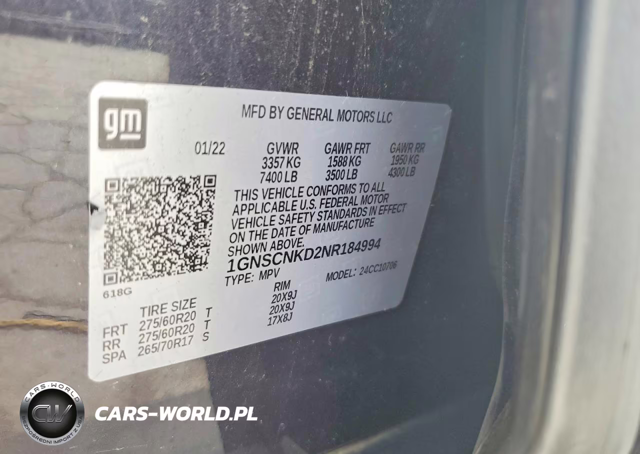 2022 Chevrolet Tahoe C1500 Lt VIN:1GNSCNKD2NR184994 - 12