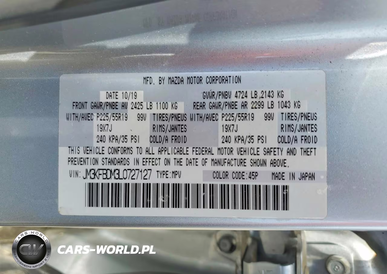 2020 Mazda Cx-5 Grand Touring VIN:JM3KFBDM3L0727127 - 13
