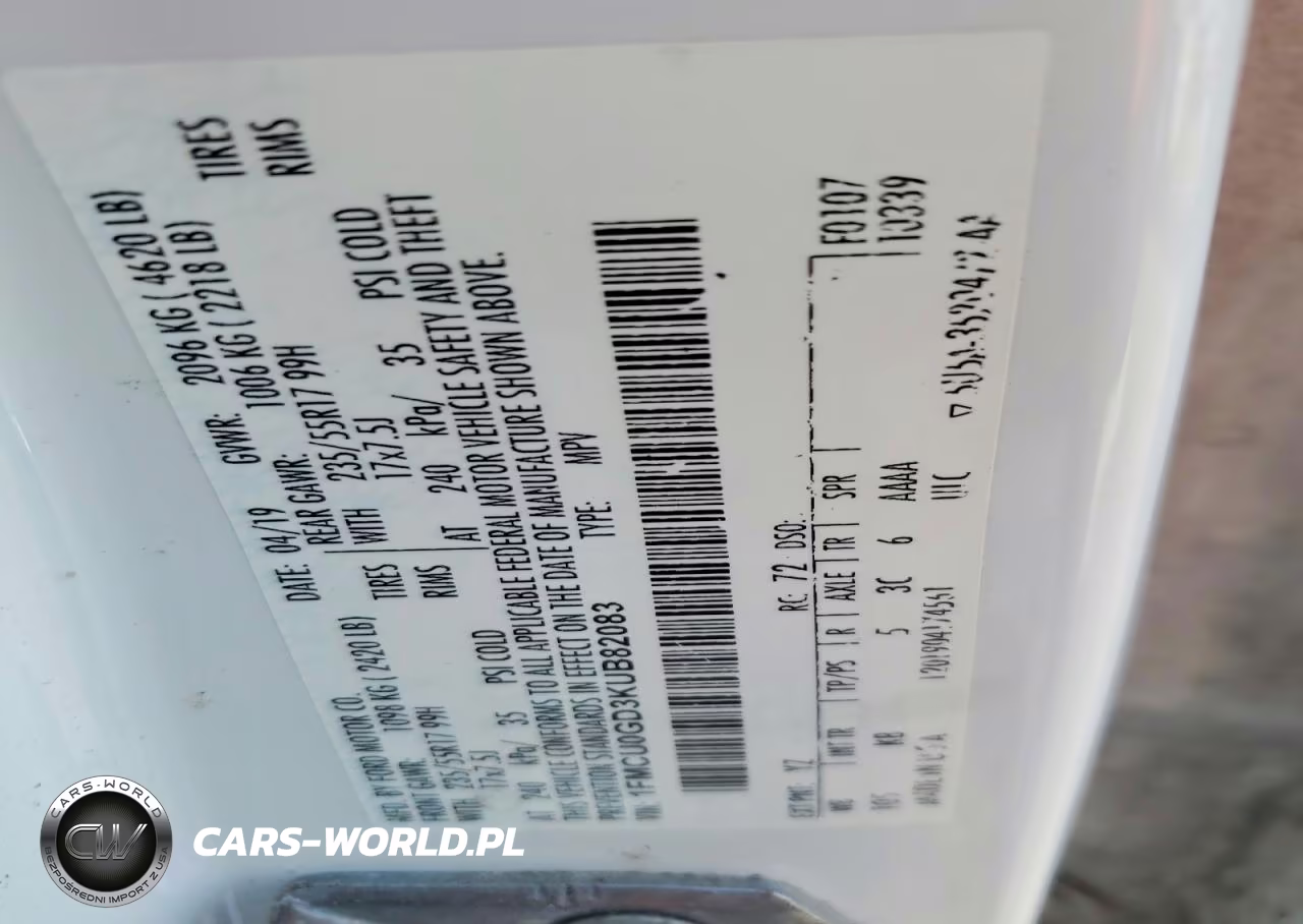 2019 Ford Escape Se VIN:1FMCU0GD3KUB82083 - 12