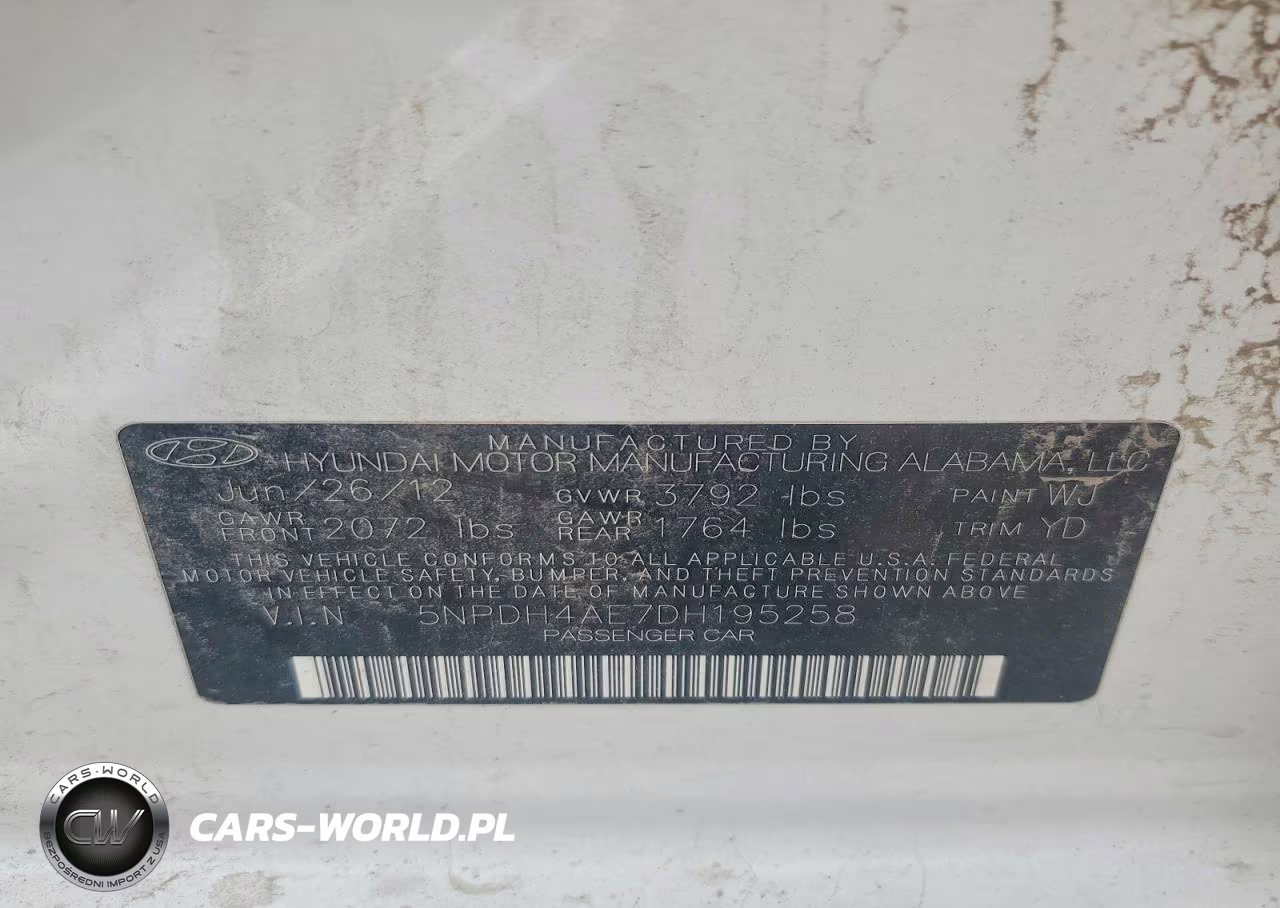 2013 Hyundai Elantra Limited VIN:5NPDH4AE7DH195258 - 12