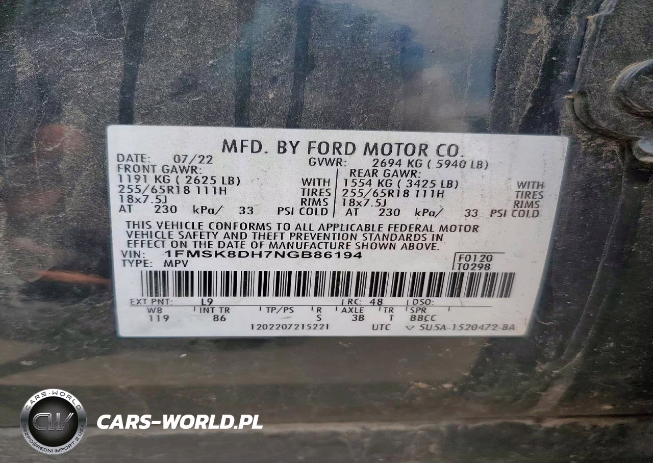 2022 Ford Explorer Xlt VIN:1FMSK8DH7NGB86194 - 14