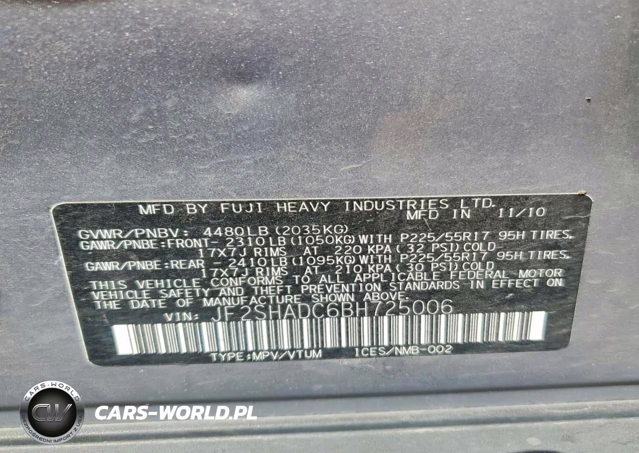 2011 Subaru Forester 2.5X Premium VIN:JF2SHADC6BH725006 - 13
