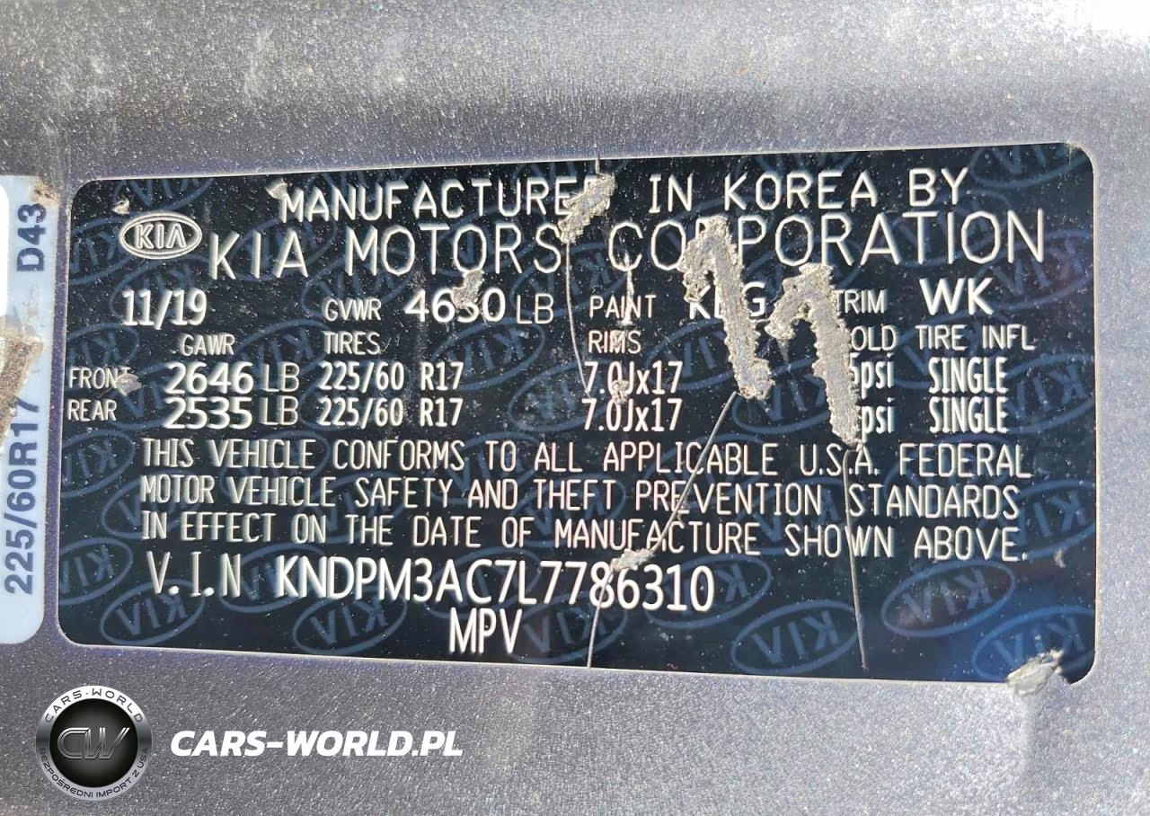 2020 Kia Sportage Lx VIN:KNDPM3AC7L7786310 - 13