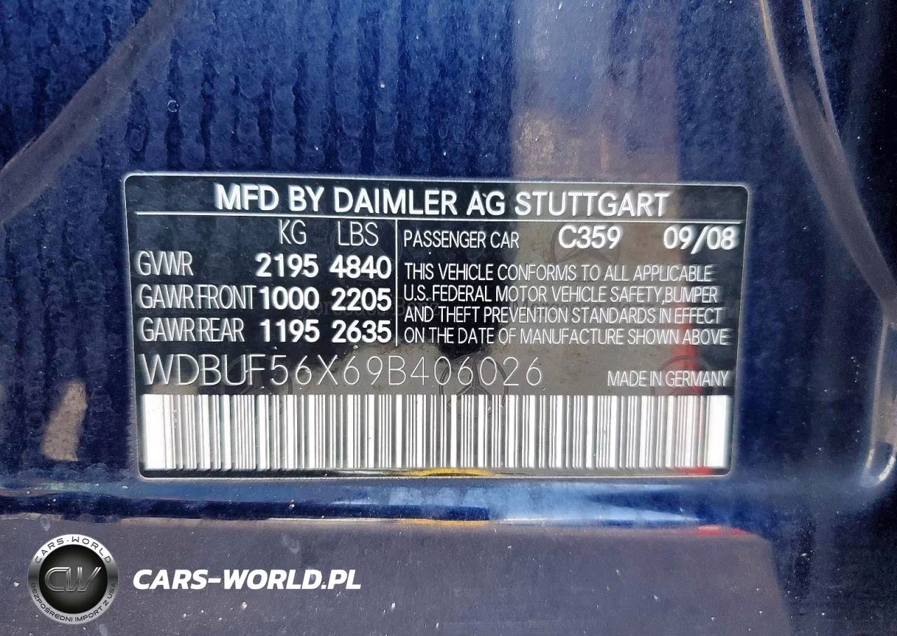 2009 Mercedes-Benz E 350 VIN:WDBUF56X69B406026 - 12