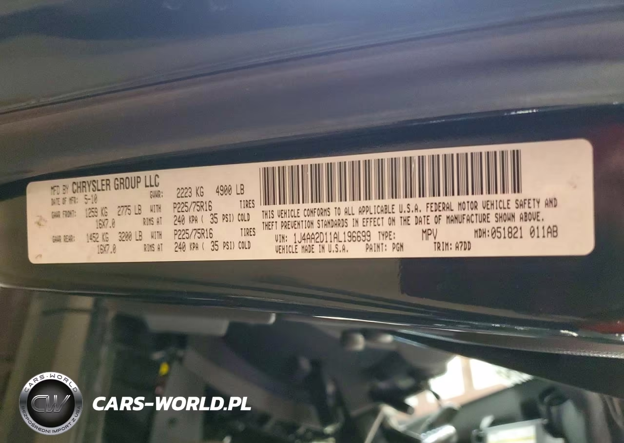 2010 Jeep Wrangler Sport VIN:1J4AA2D11AL196699 - 12