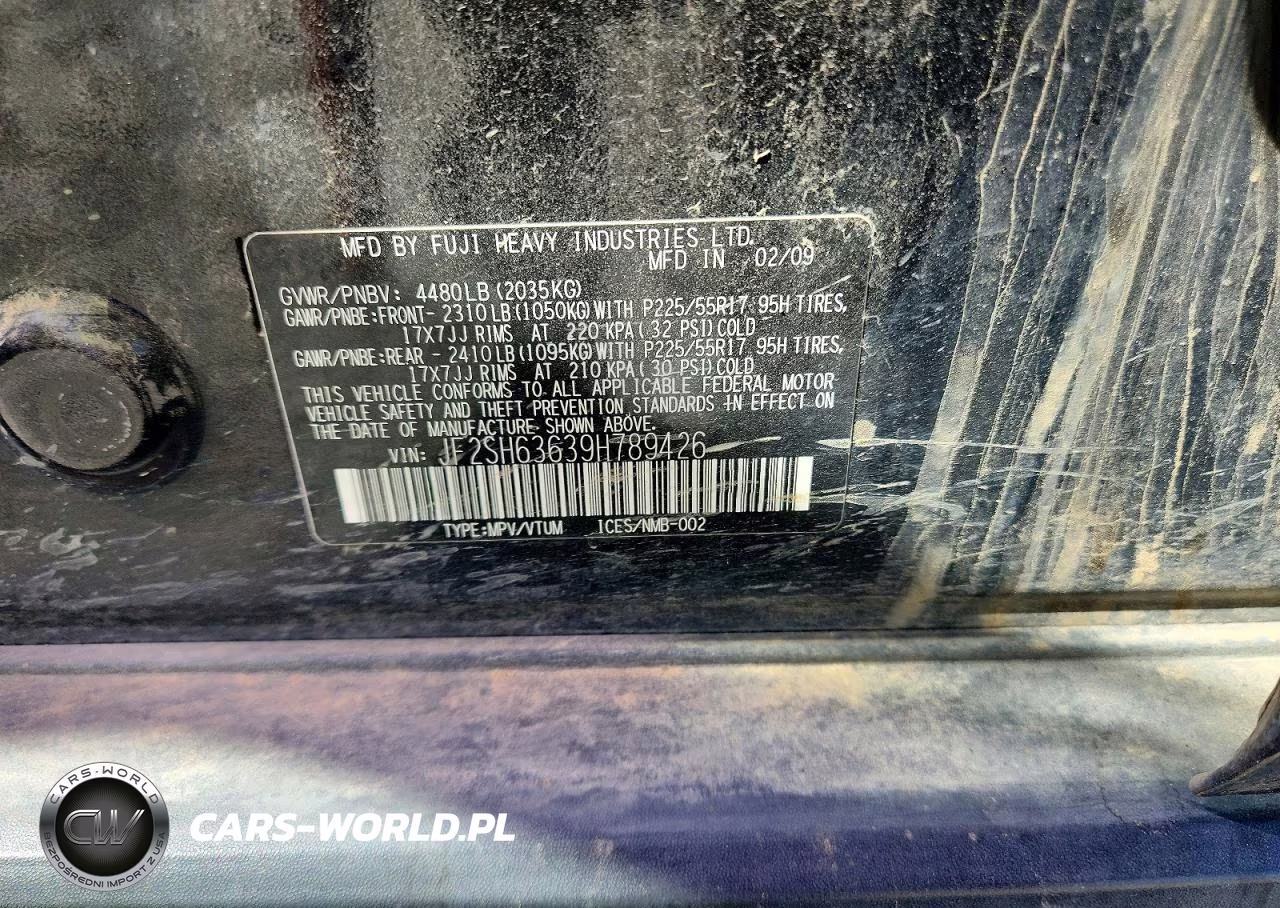 2009 Subaru Forester 2.5X Premium VIN:JF2SH63639H789426 - 13