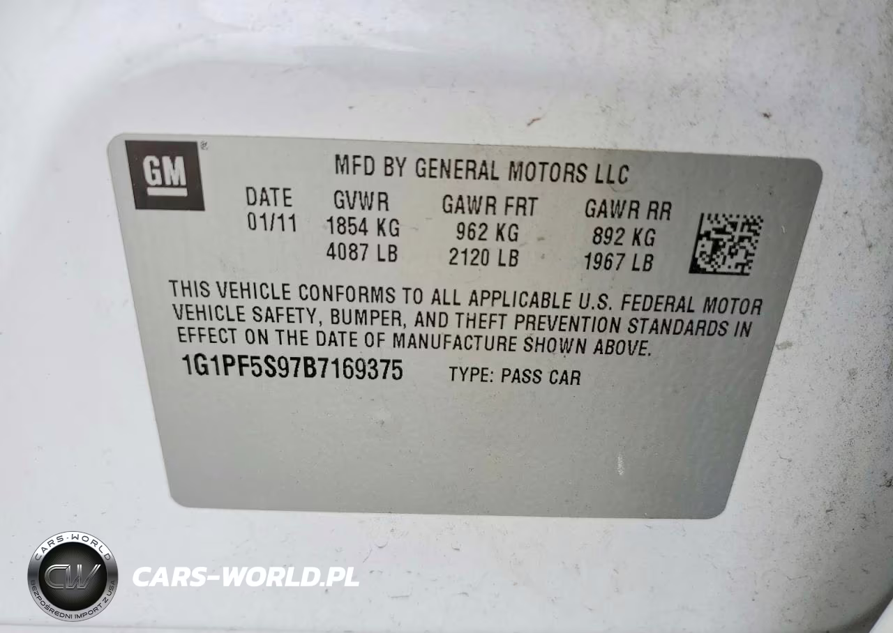 2011 Chevrolet Cruze Lt VIN:1G1PF5S97B7169375 - 12