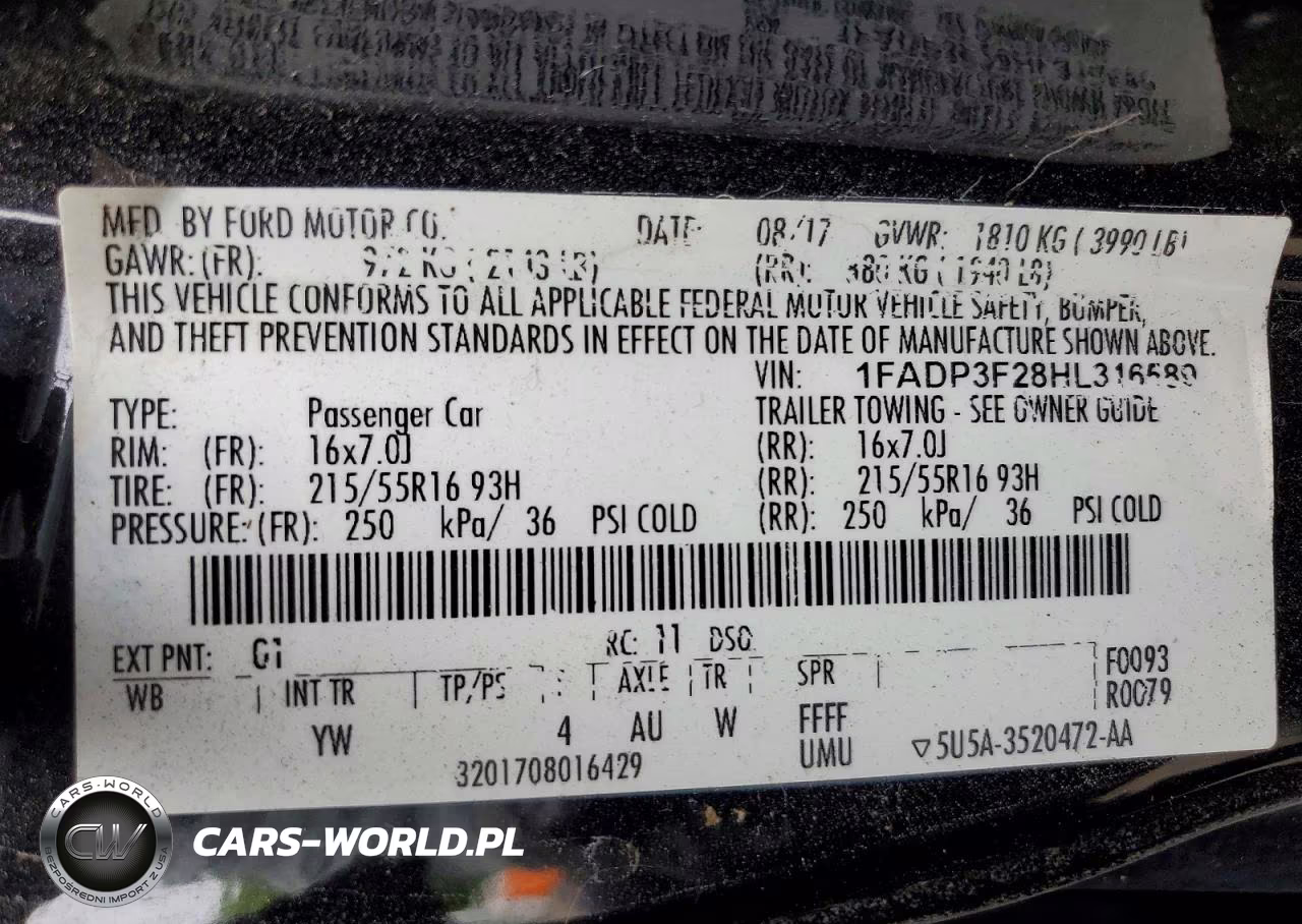 2017 Ford Focus Se VIN:1FADP3F28HL316589 - 12