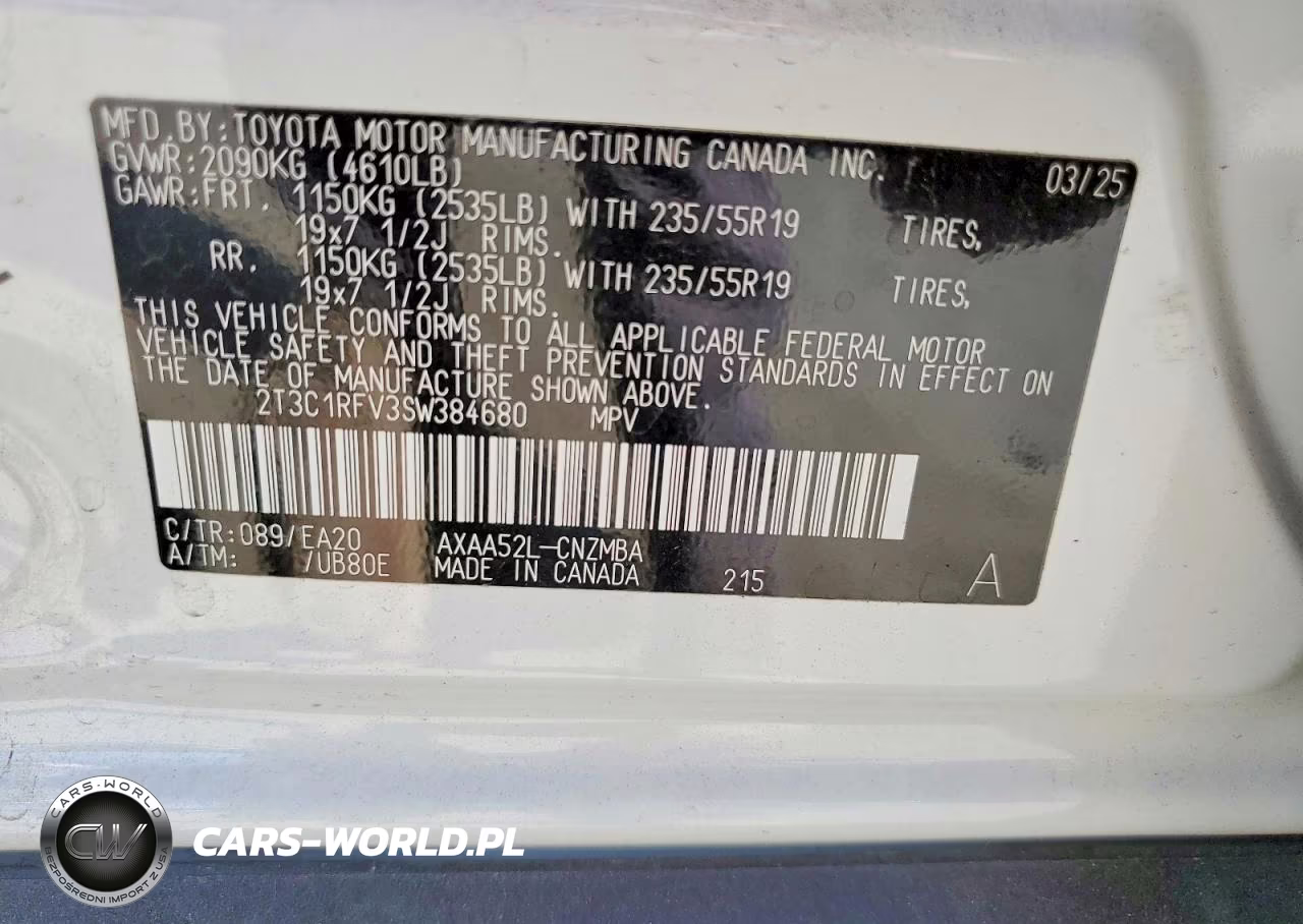 2025 Toyota Rav4 Xle Premium VIN:2T3C1RFV3SW384680 - 13