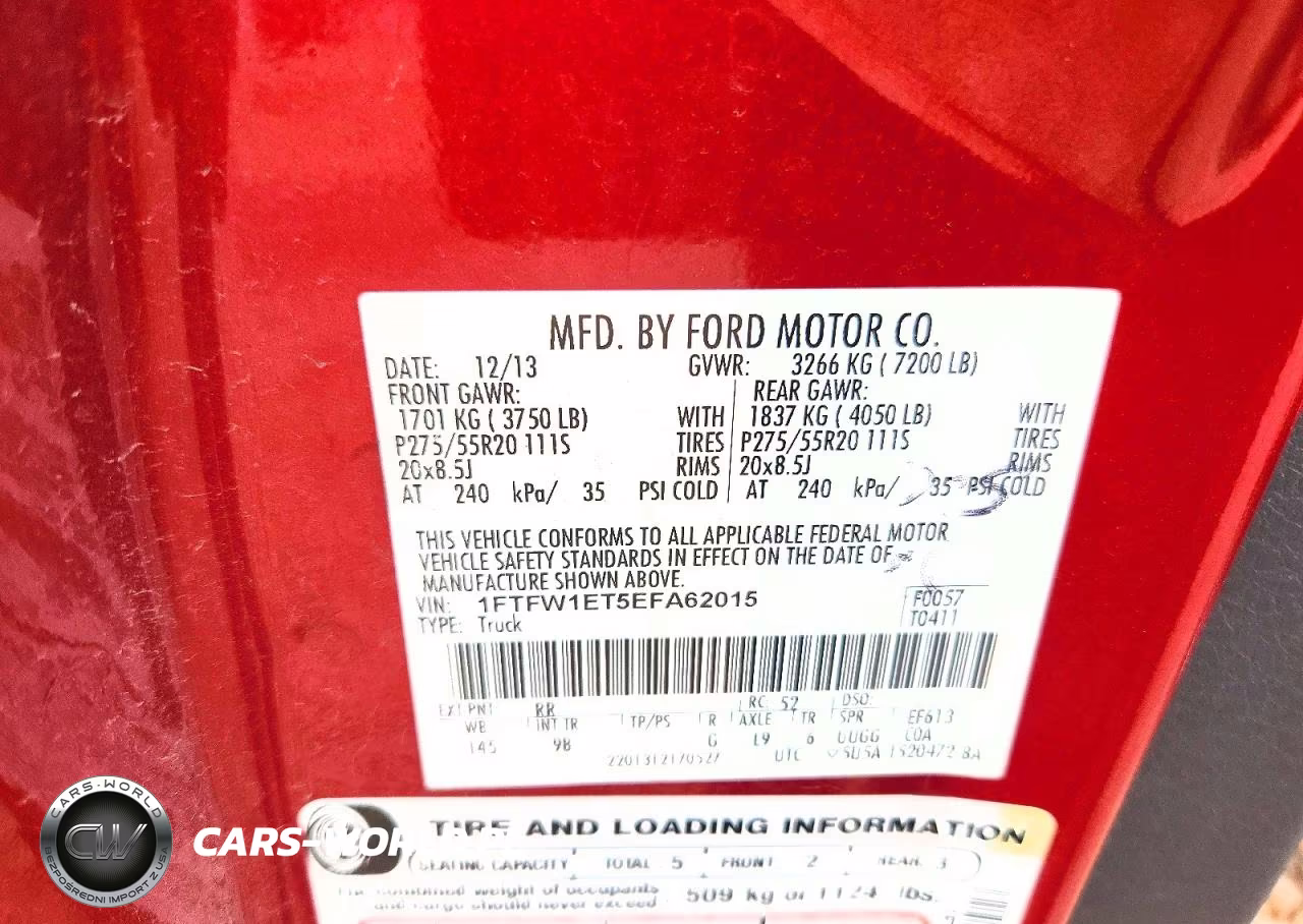 2014 Ford F150 Supercrew VIN:1FTFW1ET5EFA62015 - 12