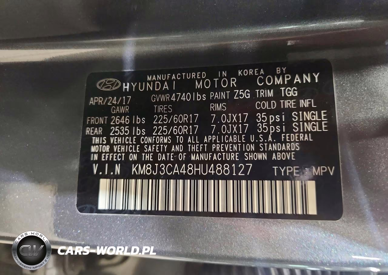 2017 Hyundai Tucson Se VIN:KM8J3CA48HU488127 - 13