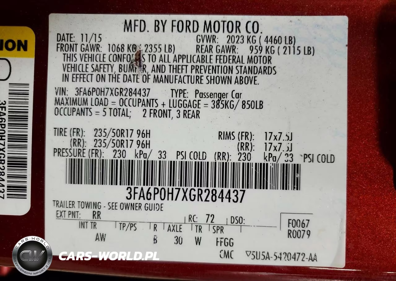 2016 Ford Fusion Se VIN:3FA6P0H7XGR284437 - 12