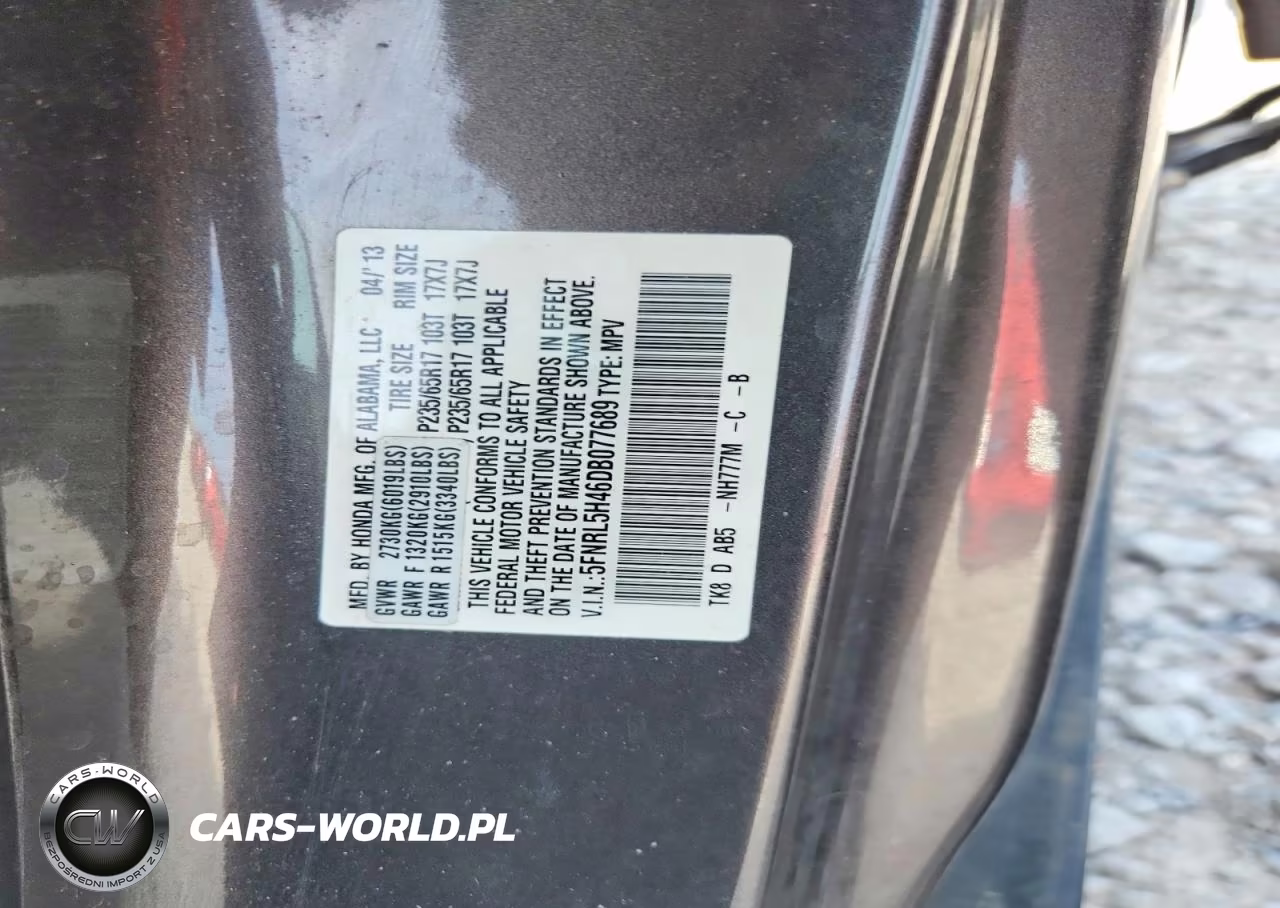 2013 Honda Odyssey Ex VIN:5FNRL5H46DB077689 - 13