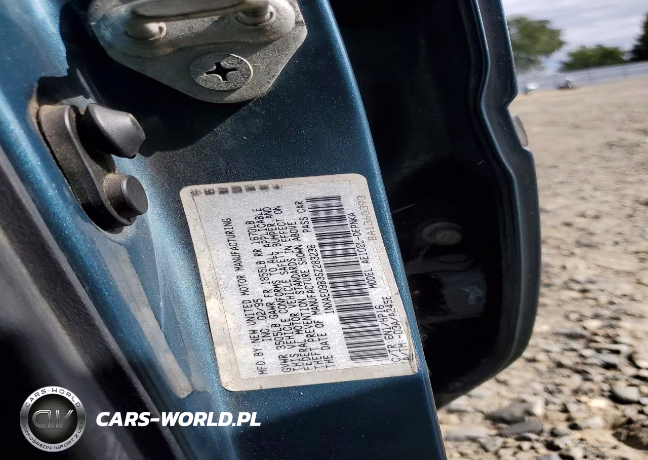 1995 Toyota Corolla Dx VIN:1NXAE09B3SZ283236 - 12