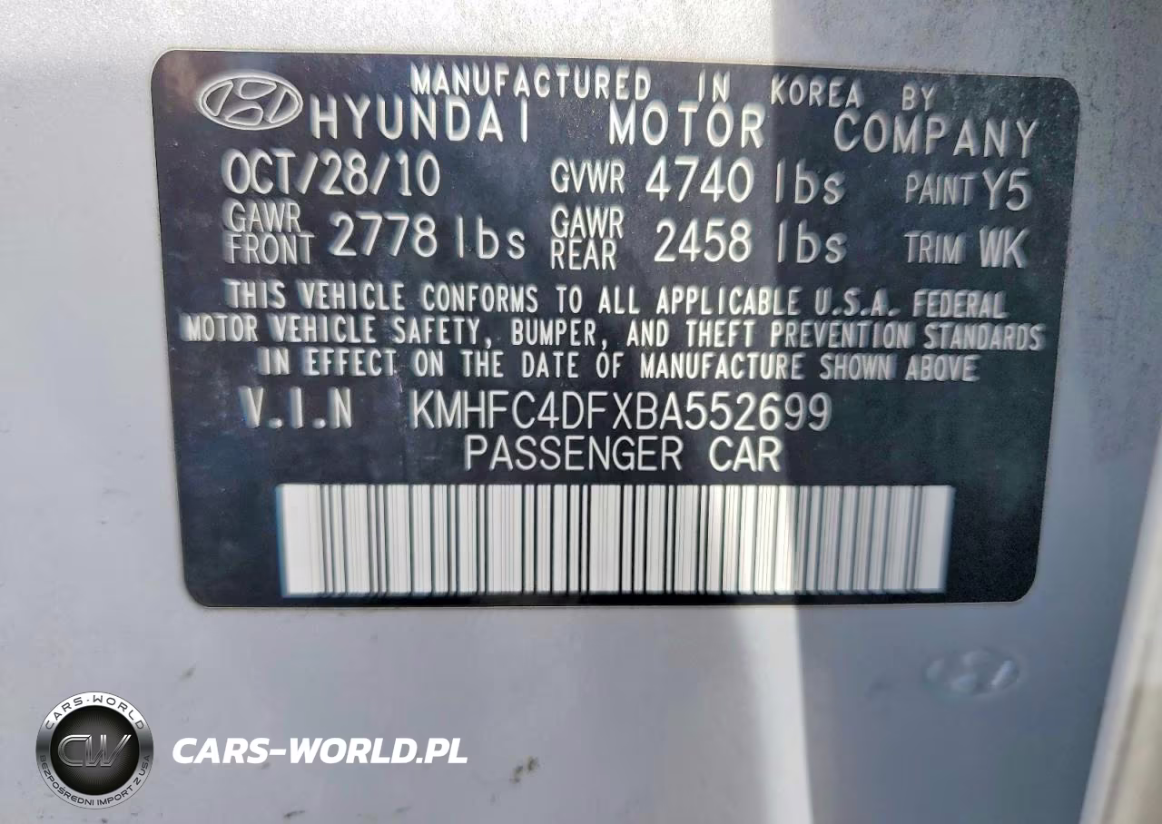 2011 Hyundai Azera Limited VIN:KMHFC4DFXBA552699 - 12