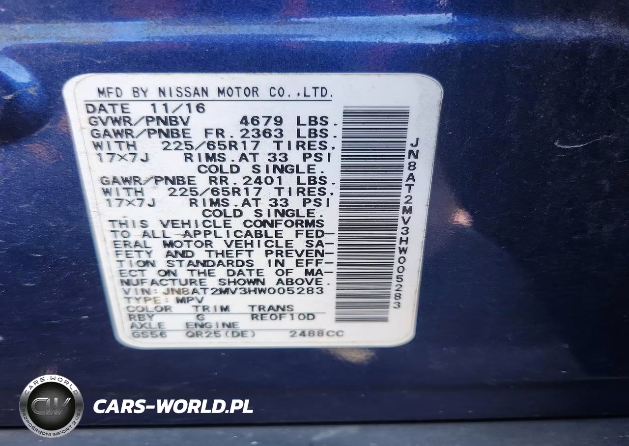 2017 Nissan Rogue S VIN:JN8AT2MV3HW005283 - 13