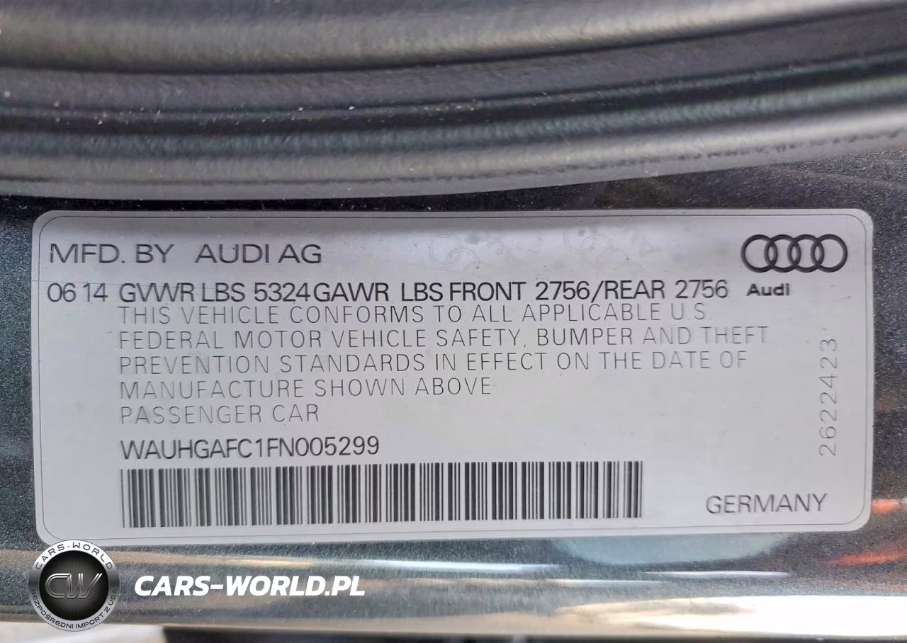 2015 Audi A6 Prestige VIN:WAUHGAFC1FN005299 - 12
