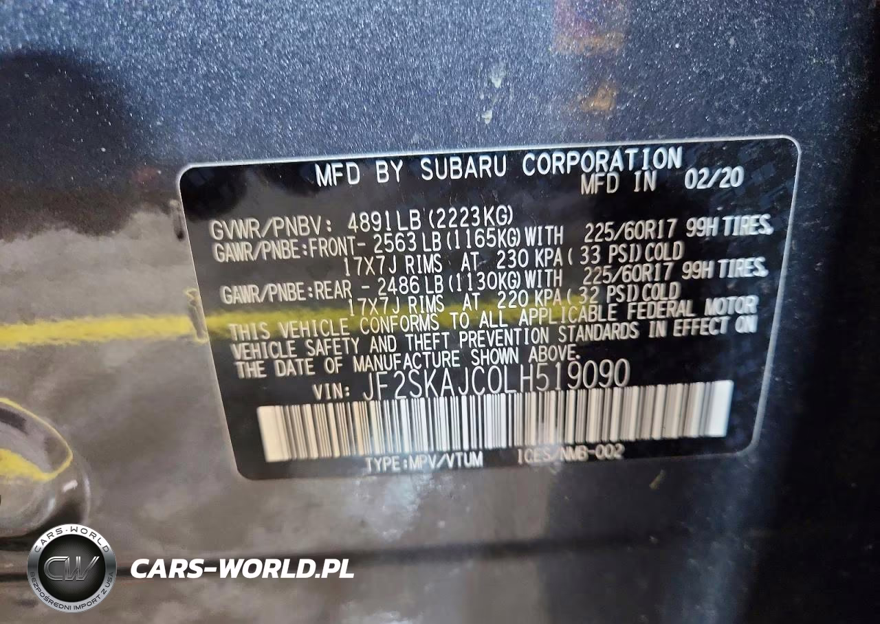 2020 Subaru Forester Premium VIN:JF2SKAJC0LH519090 - 13