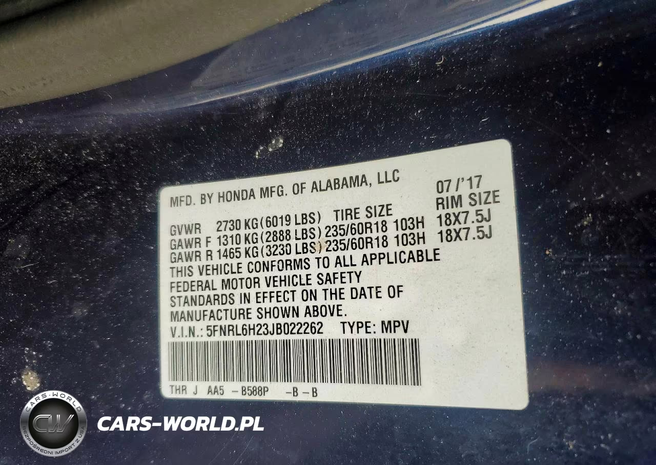 2024 Honda Odyssey Lx VIN:5FNRL6H23JB022262 - 13