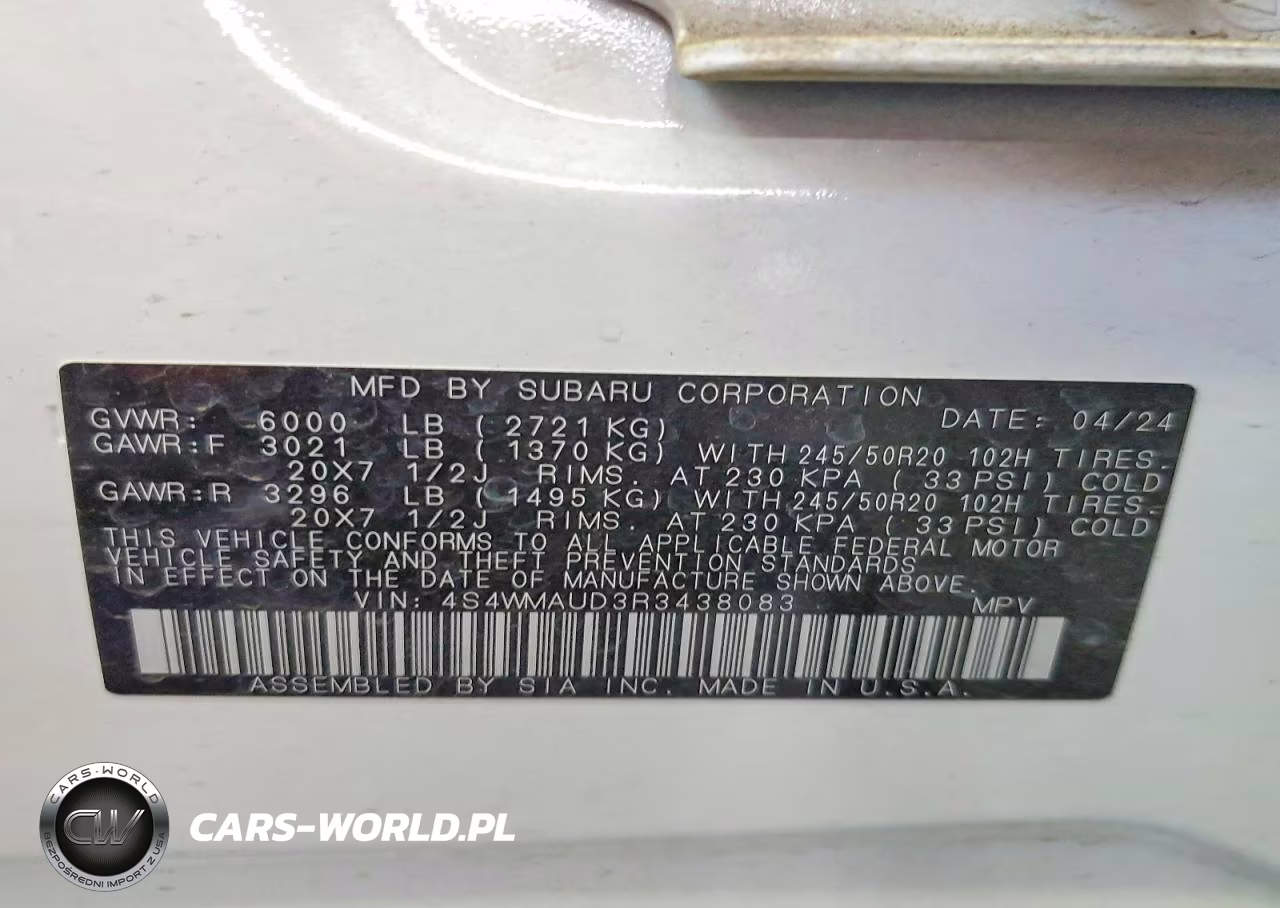 2024 Subaru Ascent Limited VIN:4S4WMAUD3R3438083 - 14