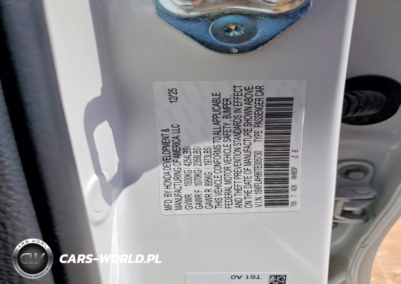 2026 Honda Civic Sport Touring VIN:19XFL4H96TE005730 - 13