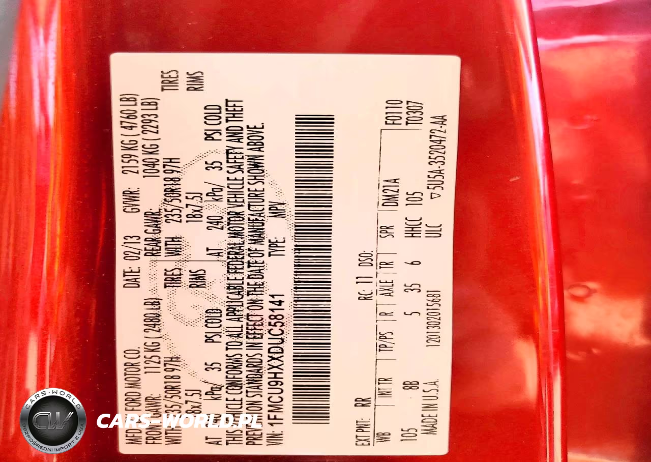 2013 Ford Escape Sel VIN:1FMCU9HXXDUC58141 - 13