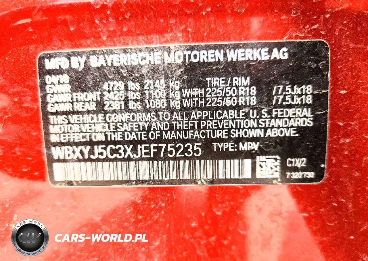 2018 BMW X2 xDrive28I VIN:WBXYJ5C3XJEF75235 - 13