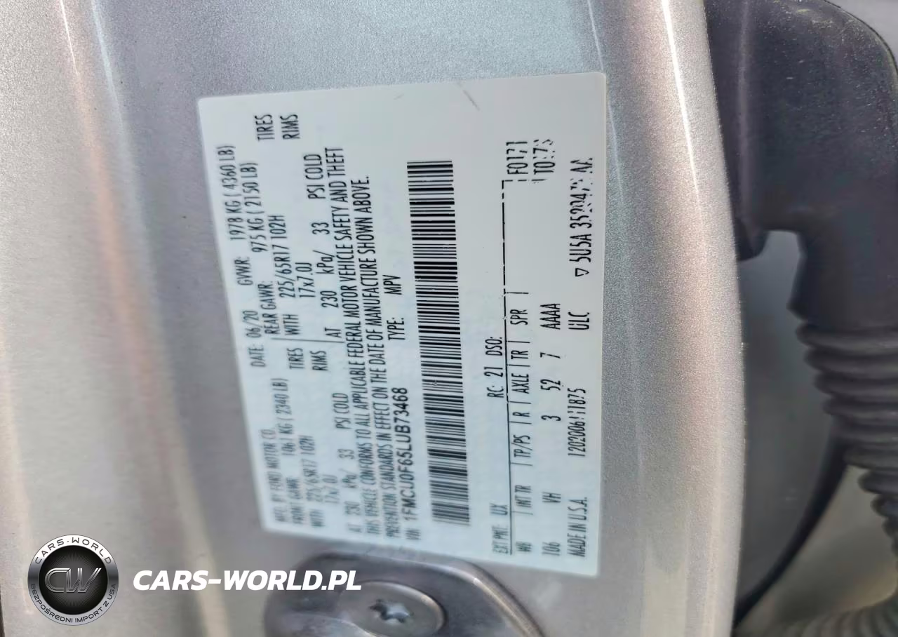 2020 Ford Escape S VIN:1FMCU0F65LUB73468 - 13