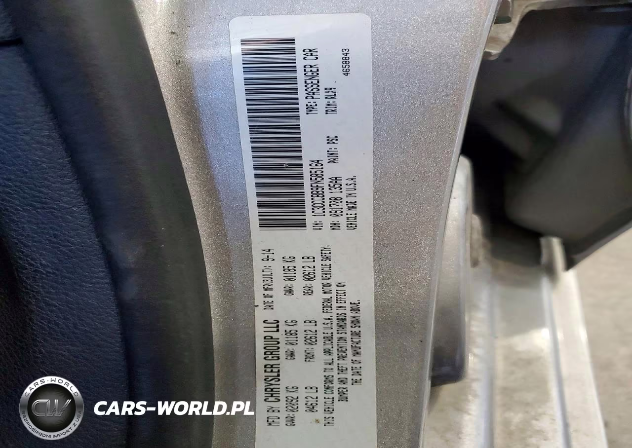 2015 Chrysler 200 S VIN:1C3CCCBB9FN585164 - 12