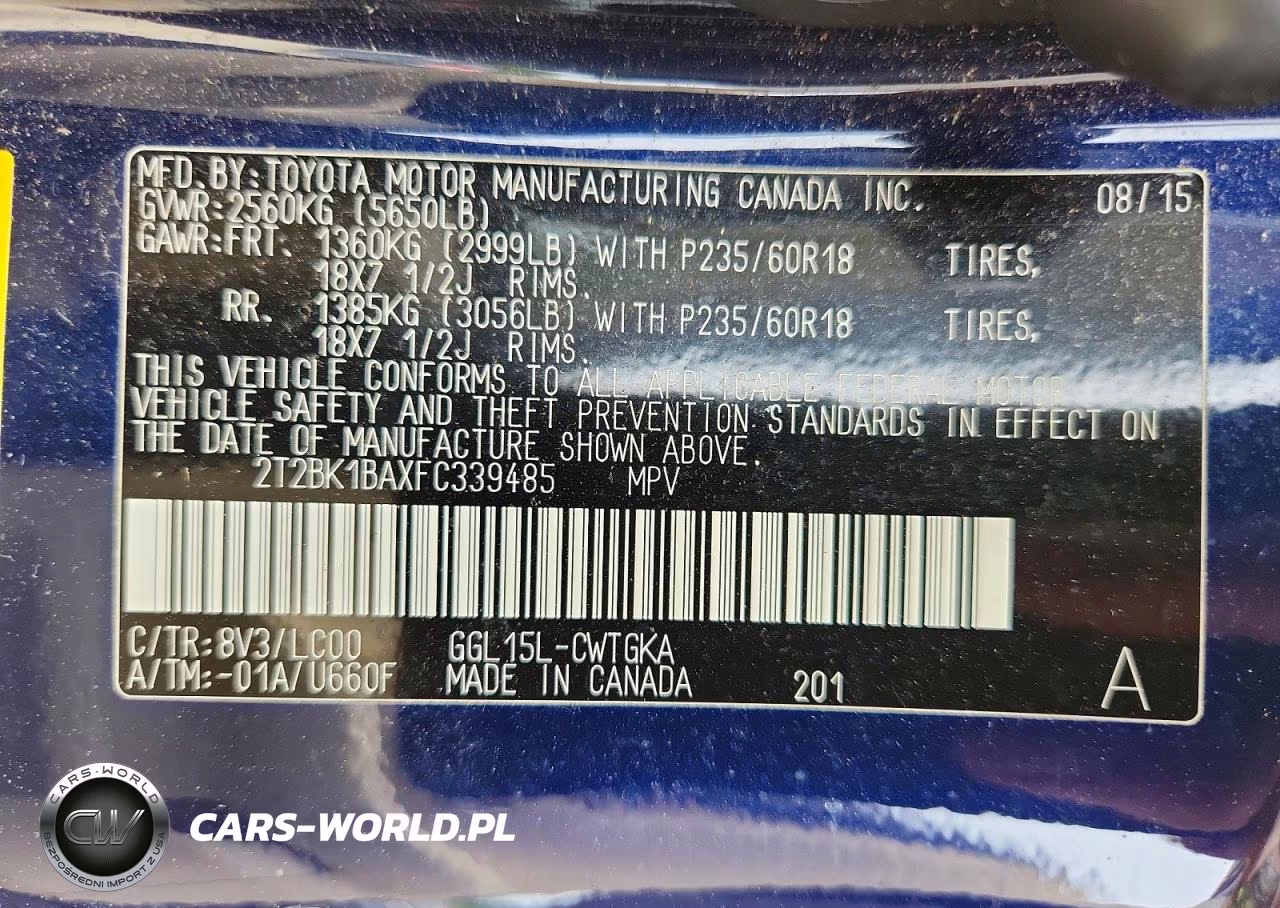2015 Lexus Rx 350 Base VIN:2T2BK1BAXFC339485 - 13