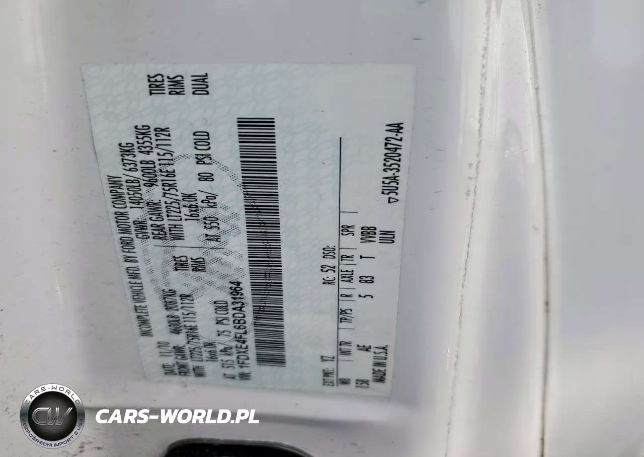 2011 Ford E450 Box Truck VIN:1FDXE4FL6BDA31964 - 13