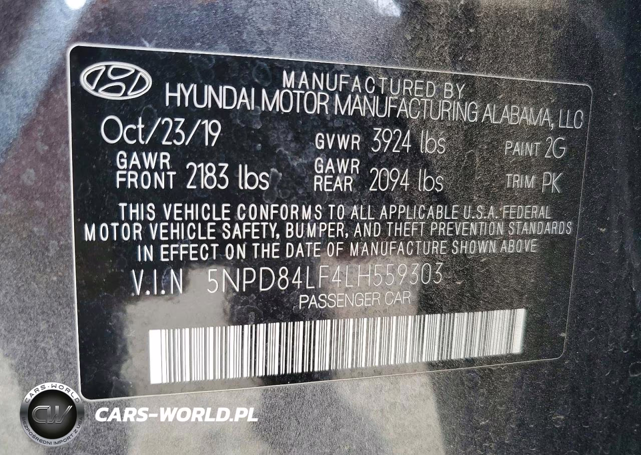 2020 Hyundai Elantra Sel VIN:5NPD84LF4LH559303 - 12