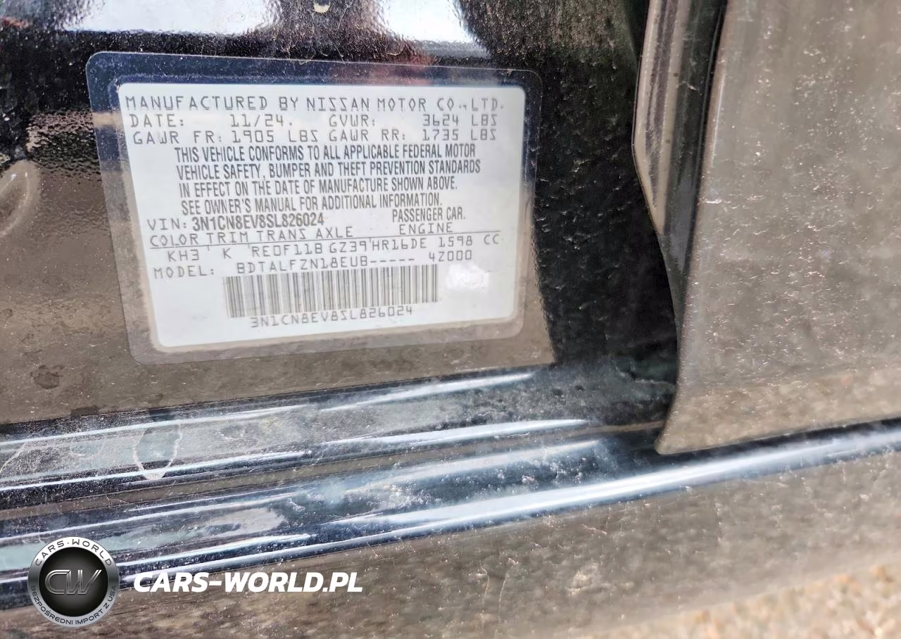 2025 Nissan Versa Sv VIN:3N1CN8EV8SL826024 - 13