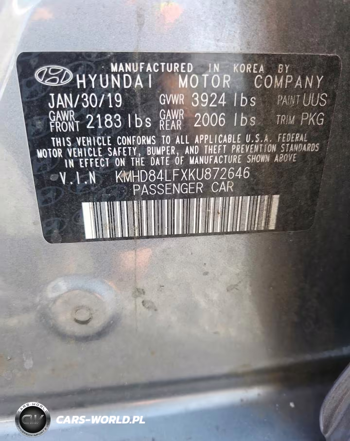 2019 Hyundai Elantra Sel VIN:KMHD84LFXKU872646 - 12