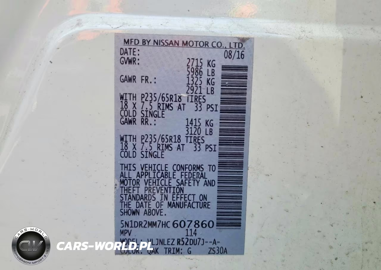 2017 Nissan Pathfinder Sv VIN:5N1DR2MM7HC607860 - 13
