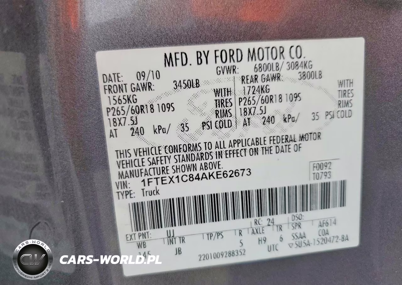 2010 Ford F150 Super Cab VIN:1FTEX1C84AKE62673 - 12