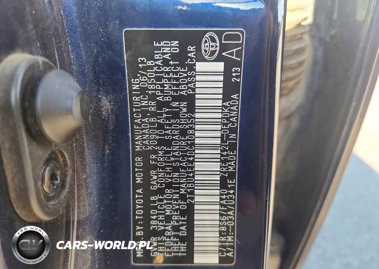 2013 Toyota Corolla L VIN:2T1BU4EE4DC108352 - 13